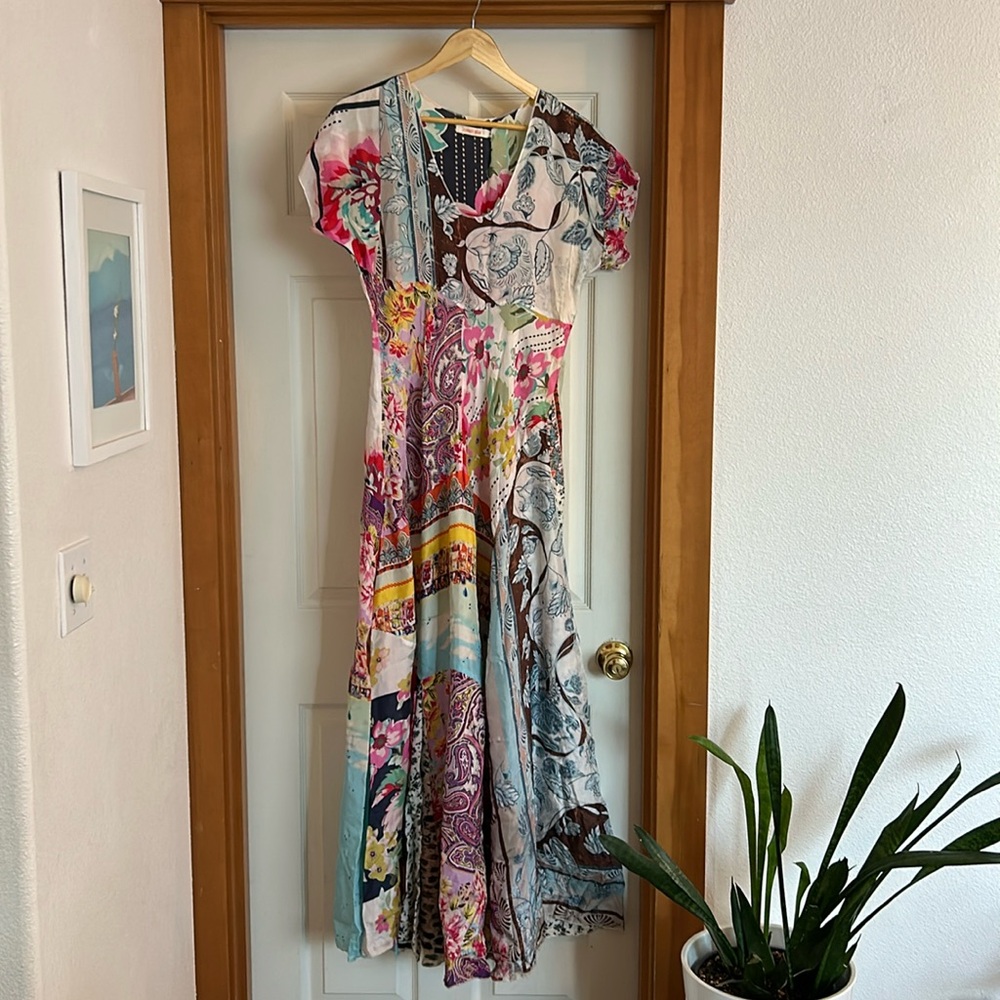 Gorgeous Johnny Was Silk Floral Dress